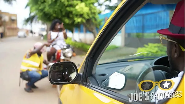 big ass african girl rides a motorbike without wearing panties