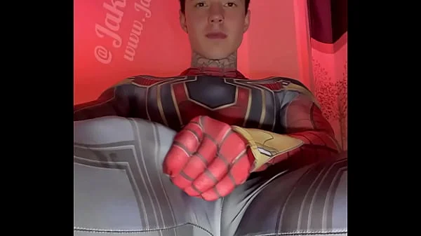 Jakipz Strokes His Massive Cock In Super Hero Costumes Before Shooting A Huge Load