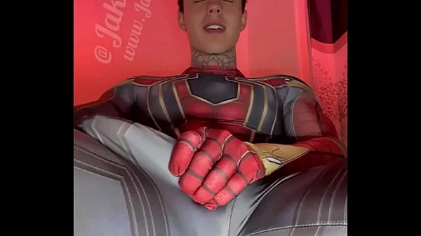 Stroking My Massive Cock In Super Hero Costumes Before Shooting A Huge Load