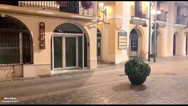 Slutty girl having sex on the street after party in Seville - public sex video