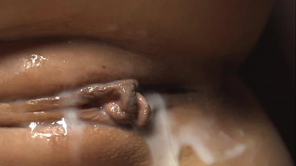 Cum inside her thrice and whip that cream inside. Creamy fuck close-up