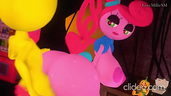Mommy long legs plays with her new friend