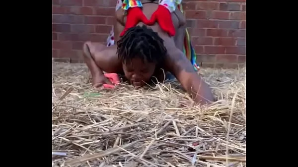 Gibby The Clown fucks ebony in a barn