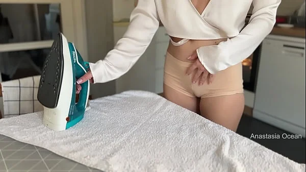 Hot wife’ household. Downblouse. Boobs flash.