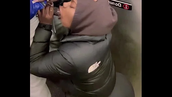 PUBLIC 11INCH BBC SUCKED FAST ON SUBWAY