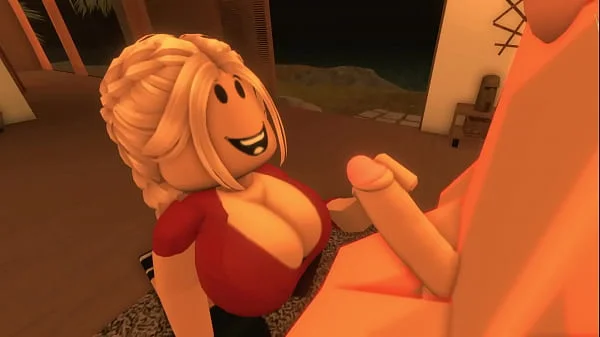 Roblox girl sucking a small cock of his royal boyfriend