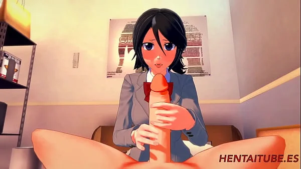 Bleach Hentai Hard - Rukia Suck Ichigo Dick and he cum 3 times in her mouth