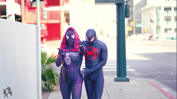 Spiderman Across The Pussy Universe Starring Ebony Mystique & Gibby The Clown