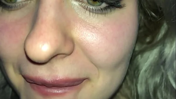 hot blonde sucked while watching a movie