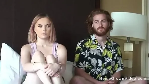 Real amateur couple couldnt wait to make a porno