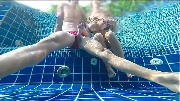 This Blonde Made Me Cum in a Public Pool!