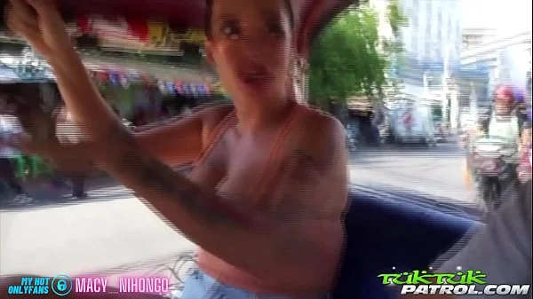 Tuk Tuk patrol - Macy Nihongo takes farang dick