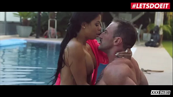 XXX SHADES - LETSDOEIT - #Canela Skin #Emilio Ardana - Big Booty Colombiana Rides Near The Pool