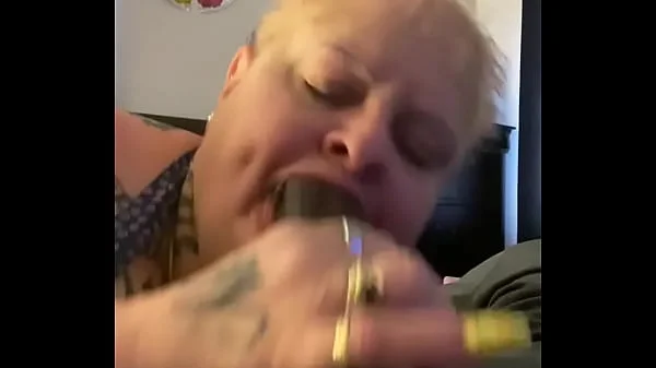 Trailer granny gumjob deepthroat 9 inch BBC facial only gags once on 9 inch cock  no teeth