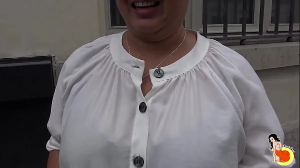 Big tits chubby asian slut Celine from Laos fucks in the back of her husband