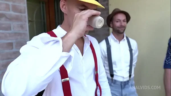 Oktoberfest Slut Florane russell and Pong DAP DPP DP anal Deepthroat face fucking Different Cums BTS NF