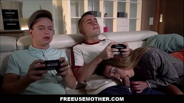 MILF Stepmom's Are Free Use For Video Game Session For Stepson And Friend  - Silvia Dellai, Eveline Dellai, Nikki Nuttz, Raul Costa