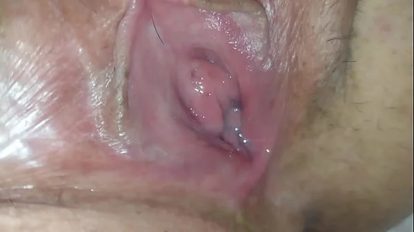 My stepcousin pussy, full of milk and pink after some penis penetration, pregnant after this, close up FHD